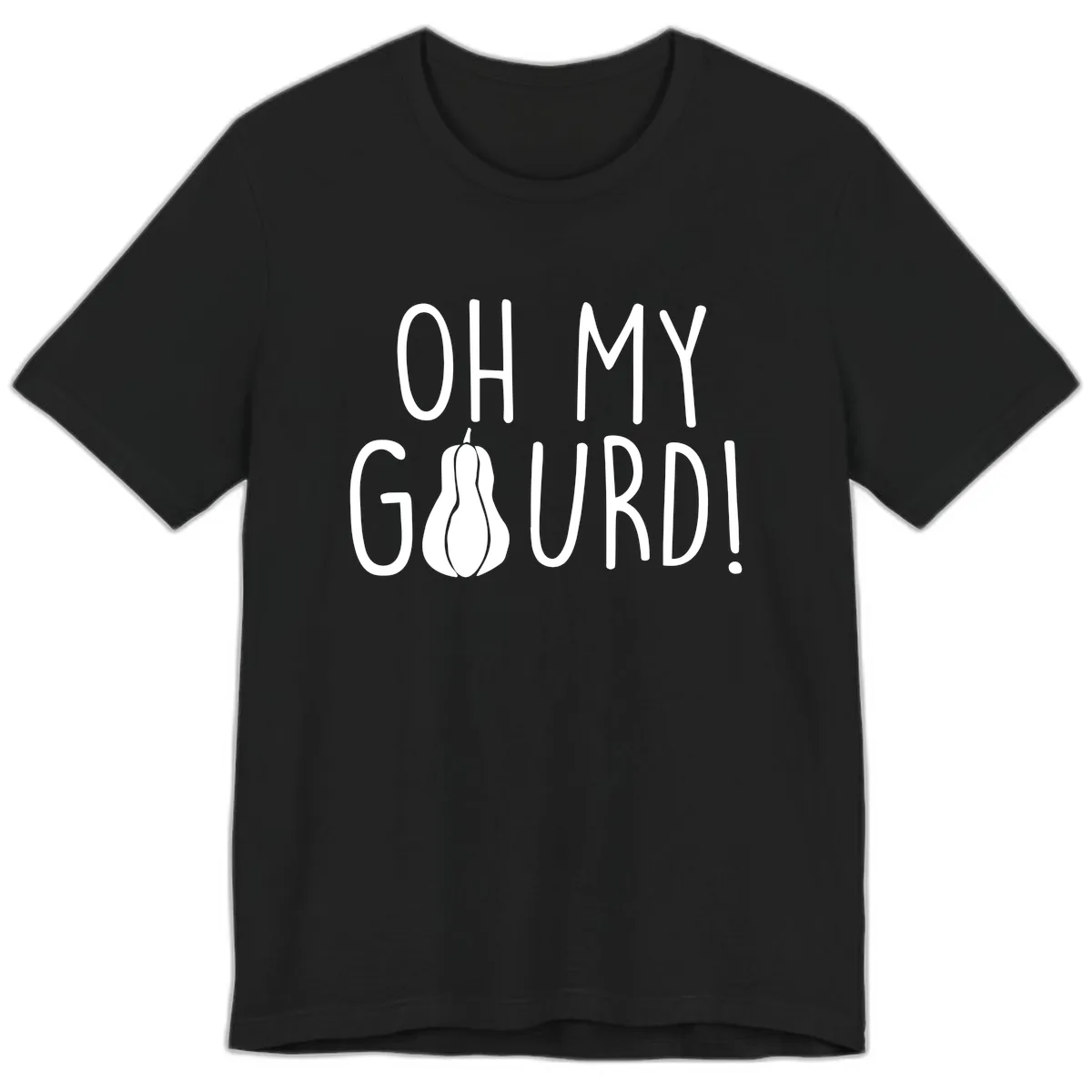 Oh My Gourd Thanksgiving Pun Design Premium T-Shirt in Black